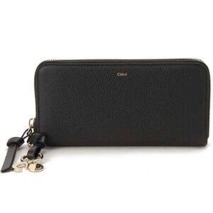 Chloe Black Zip Long Wallet